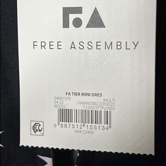 Free assembly belted tiered dress size XS - Picture 10 of 15